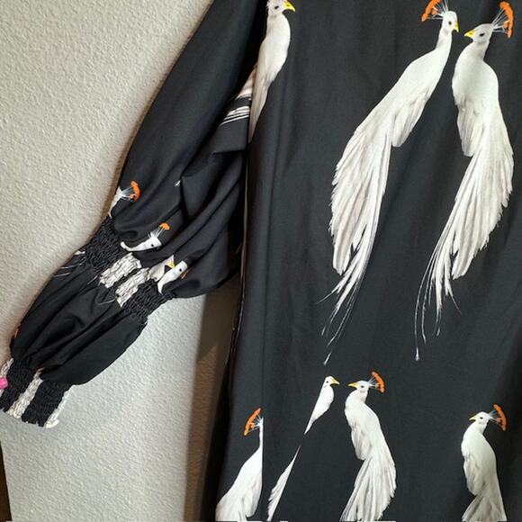 The Lulo Project Made To Lounge Dress Makeda Tunic Black Peacock Size X-Small - Picture 8 of 15